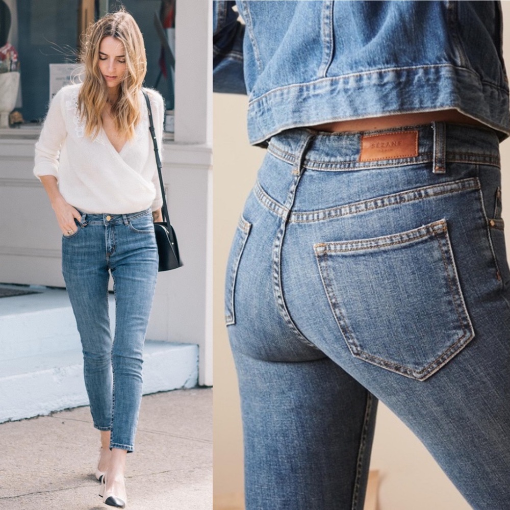 Sezane | Sezane Denim The Perfect Slim 7/8 Light Blue 27